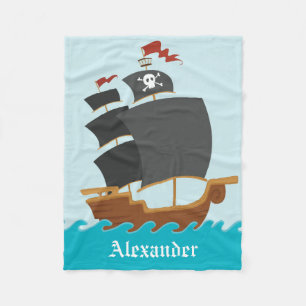Pirate Ship Fleece Deken