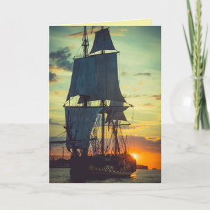 PIRATE SHIP FOTO BIRTHDAY GROETING GROTE KAART