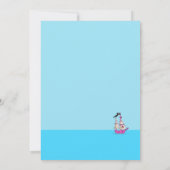 Pirate Ship Girl Birthday Party Invitation Kaart (Achterkant)
