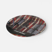 Pirate Ship Grunge Birthday Party Borden Papieren Bordje (Gekanteld)