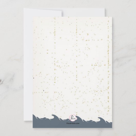 Pirate Ship Grunge Birthday Party Invitation Kaart (Achterkant)