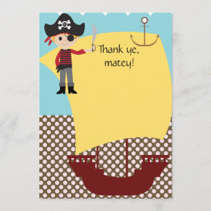  Pirate Ship Hartelijk dank Bedankkaart