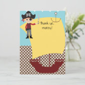  Pirate Ship Hartelijk dank Bedankkaart (Staand voorkant)