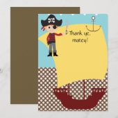  Pirate Ship Hartelijk dank Bedankkaart (Voorkant / Achterkant)