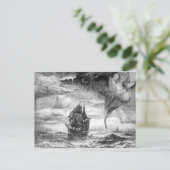 Pirate Ship in een Storm Briefkaart (Staand voorkant)