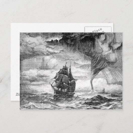 Pirate Ship in een Storm Briefkaart (Voorkant / Achterkant)