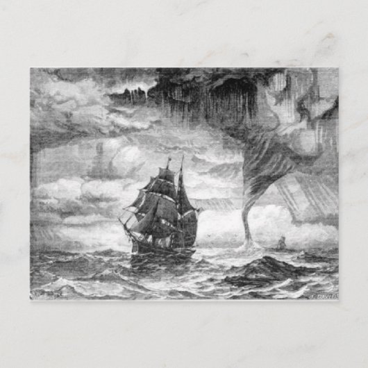 Pirate Ship in een Storm Briefkaart (Voorkant)