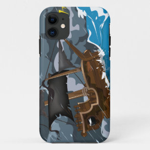Pirate Ship in Storm iPhone 11 Hoesje