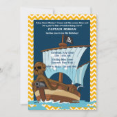 Pirate Ship Invitation Kaart (Voorkant)