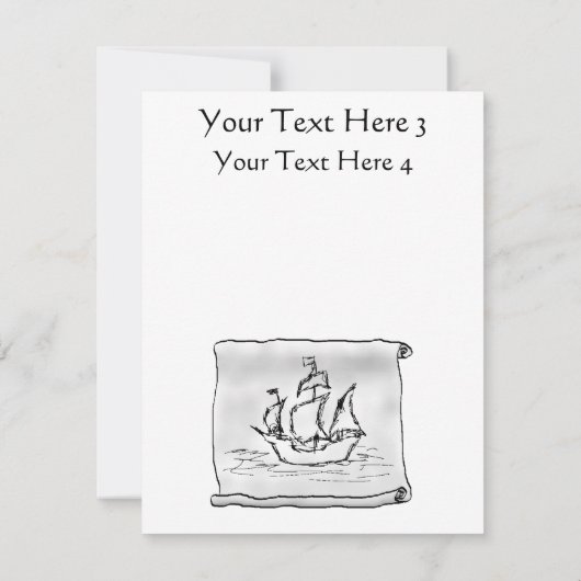Pirate Ship. Kaart (Achterkant)
