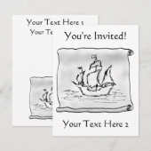 Pirate Ship. Kaart (Voorkant / Achterkant)