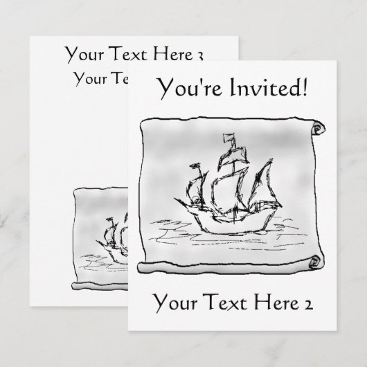 Pirate Ship. Kaart (Voorkant / Achterkant)