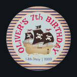 Pirate Ship Kids Birthday Party Magneet<br><div class="desc">Pirate Ship Kids Birthday Party</div>