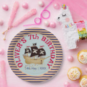 Pirate Ship Kids Birthday Party Papieren Bordje (Feest)