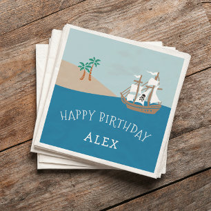 Pirate Ship Kids Birthday Party Servetten