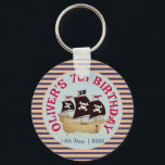 Pirate Ship Kids Birthday Party Sleutelhanger<br><div class="desc">Pirate Ship Kids Birthday Party</div>