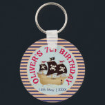 Pirate Ship Kids Birthday Party Sleutelhanger<br><div class="desc">Pirate Ship Kids Birthday Party</div>