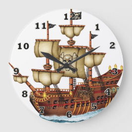 Pirate Ship Large Wall Clock Grote Klok
