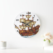 Pirate Ship Large Wall Clock Grote Klok (Huis)