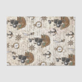 Pirate Ship Letter Nautical Decoupage Tissuepapier (Voorkant)