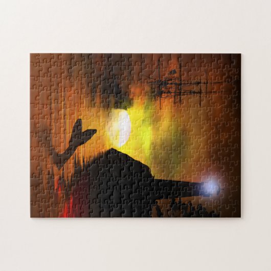 Pirate Ship, Lighthouse and Whale's Tail Legpuzzel (Horizontaal)