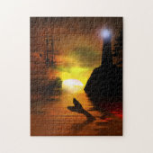 Pirate Ship, Lighthouse and Whale's Tail Legpuzzel (Verticaal)