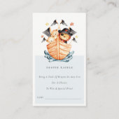Pirate Ship Lion Cub Diaper Raffle Baby shower Informatiekaartje (Voorkant)