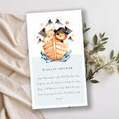 Pirate Ship Lion Cub Display Shower Baby shower Informatiekaartje