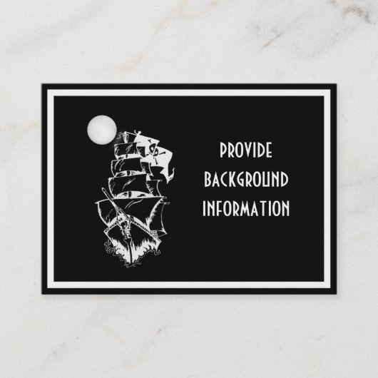 Pirate Ship on the High Zeeen Visitekaartje (Voorkant)