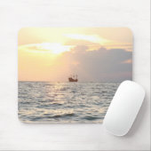 Pirate Ship op zonsondergang Muismat (Met muis)