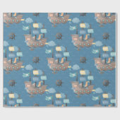 Pirate Ship Pattern Cadeaupapier (Vlak)
