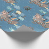 Pirate Ship Pattern Cadeaupapier (Hoek)