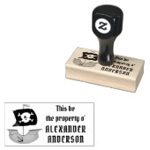 Pirate Ship Personaliseert Rubber Stamp Rubberstempel (Gestempeld)