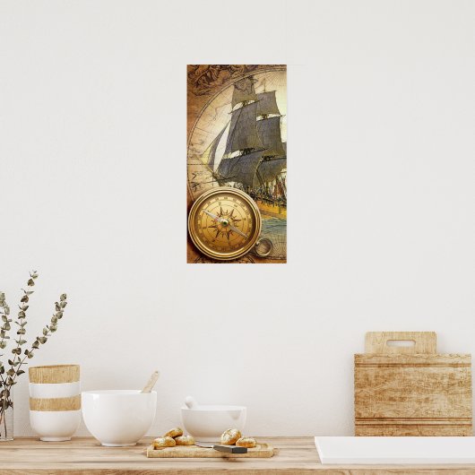 Pirate Ship Poster (Keuken)