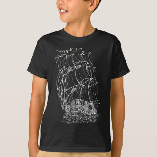 Pirate Ship Retro Nautical Sailboot Ca T-shirt