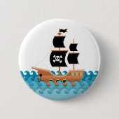 Pirate Ship Ronde Button 5,7 Cm (Voorkant)