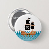 Pirate Ship Ronde Button 5,7 Cm (Voorkant /achterkant)