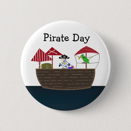 Pirate Ship Ronde Button 5,7 Cm (Voorkant)