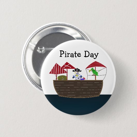Pirate Ship Ronde Button 5,7 Cm (Voorkant /achterkant)