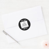 Pirate Ship. Ronde Sticker (Envelop)