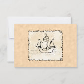 Pirate Ship. RSVP Kaartje (Achterkant)