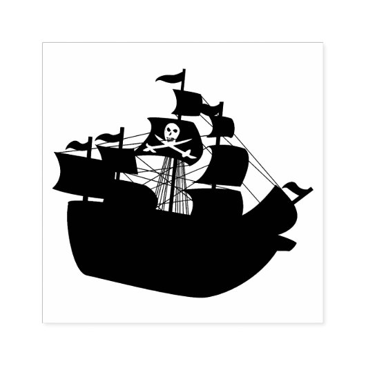 Pirate Ship Rubberstempel (Afrduk)