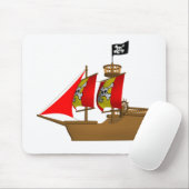 Pirate Ship Sail Zee Ocean Boat Muismat (Met muis)