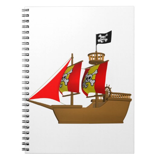 Pirate Ship Sail Zee Ocean Boat Notitieboek (Voorkant)