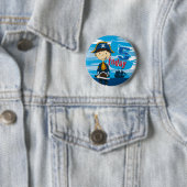 Pirate Ship Scene 5th Birthday Button Badge (In situ)