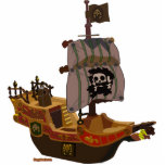 Pirate Ship Sculpture Staand Fotobeeldje<br><div class="desc">Arrgh! Wees een piraat. Doe mee met de bemanning. Reis door het Caribische Zee.</div>