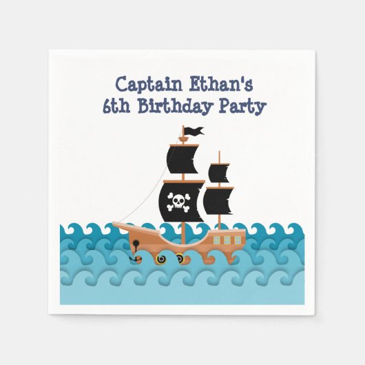 Pirate Ship Servet (Voorkant)