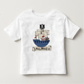 Pirate Ship | Skeletspieren | Ahoy Matey! Kinder Shirts (Voorkant)
