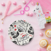 Pirate Ship Skulls Boy Birthday Party Custom Name Papieren Bordje (Feest)