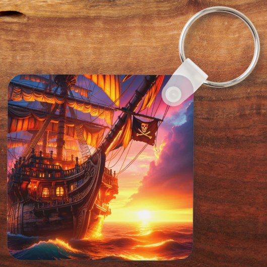 Pirate Ship Sleutelhanger (Achterkant)